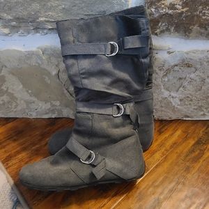 Grey Suede Boots